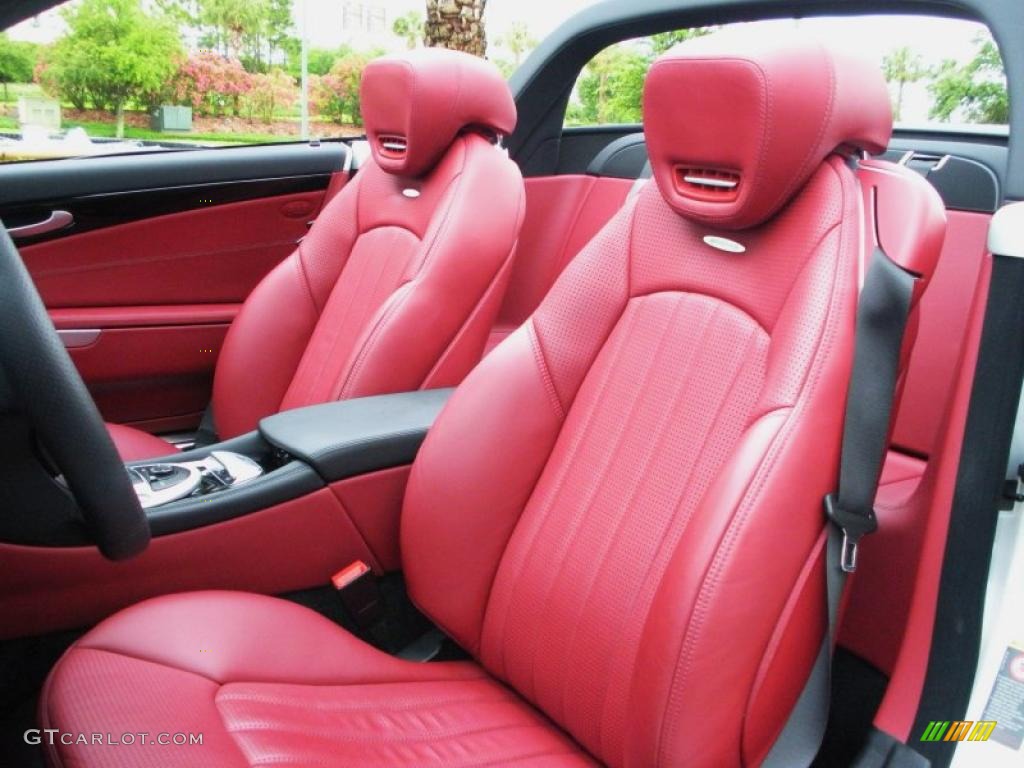 Red Interior 2009 Mercedes-Benz SL 63 AMG Silver Arrow Edition Roadster Photo #30053550