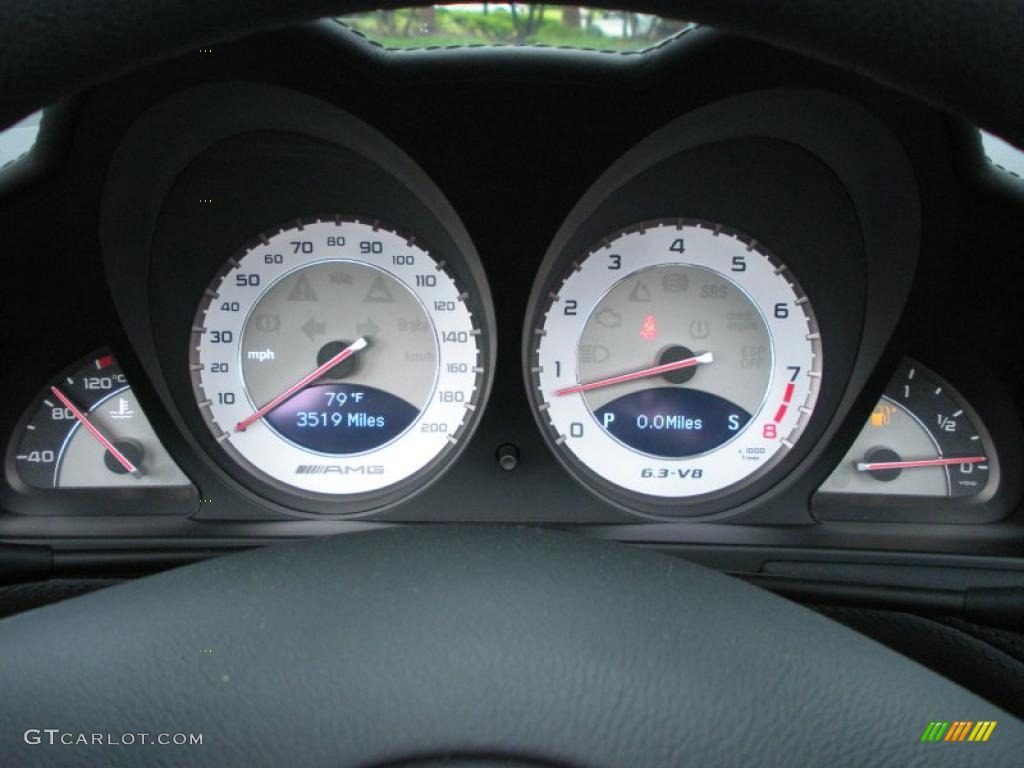 2009 Mercedes-Benz SL 63 AMG Silver Arrow Edition Roadster Gauges Photo #30053698
