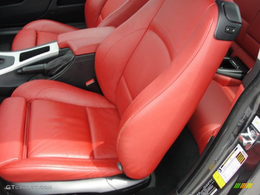 2008 3 Series 335xi Coupe - Sparkling Graphite Metallic / Coral Red/Black photo #33
