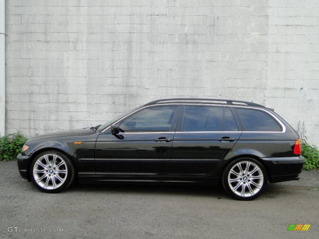 2005 3 Series 325i Wagon - Jet Black / Black photo #2