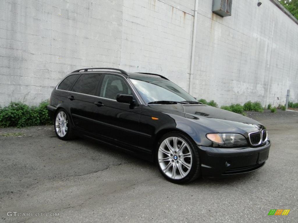 2005 3 Series 325i Wagon - Jet Black / Black photo #6