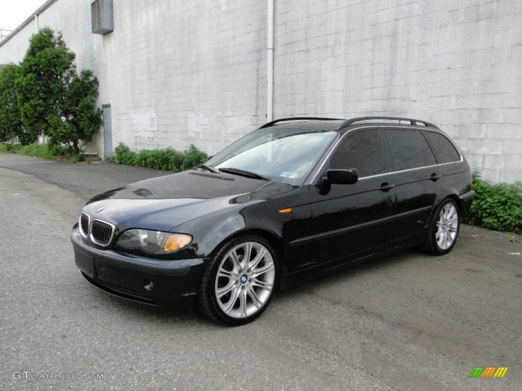 2005 3 Series 325i Wagon - Jet Black / Black photo #7