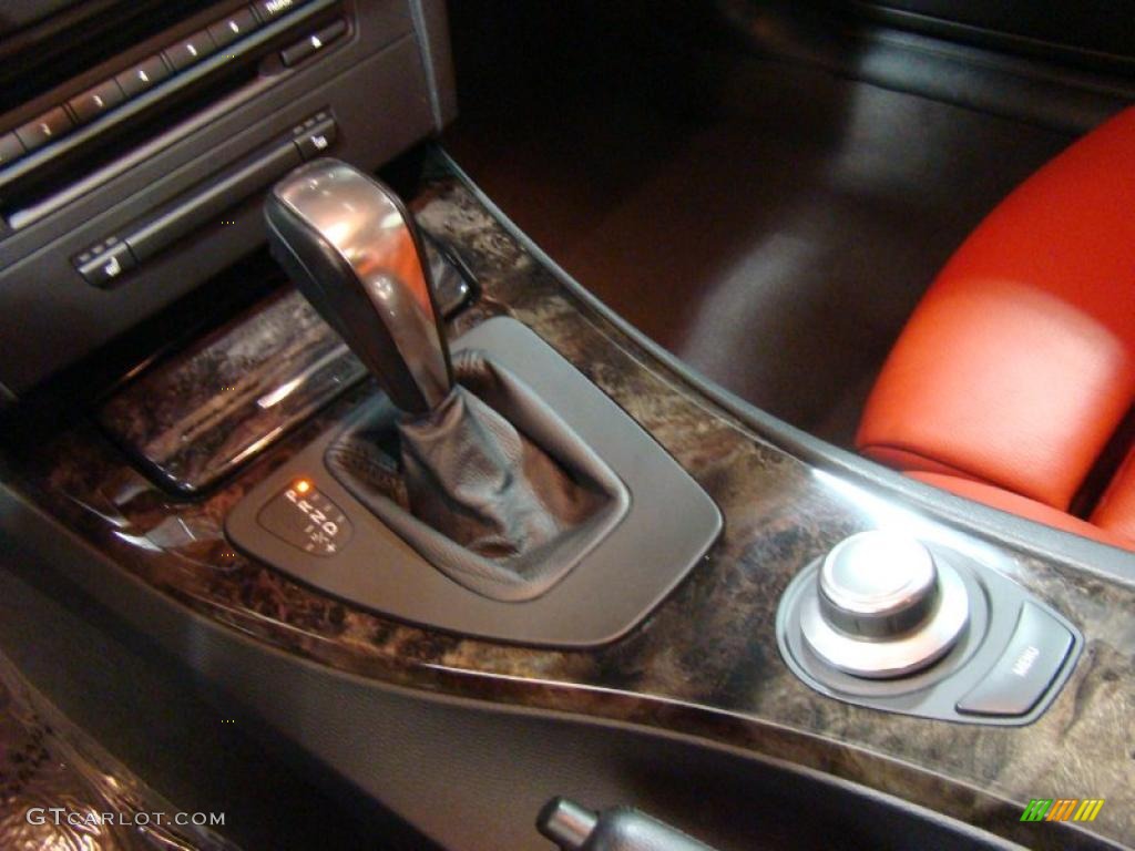 2007 3 Series 335i Coupe - Jet Black / Coral Red/Black photo #9