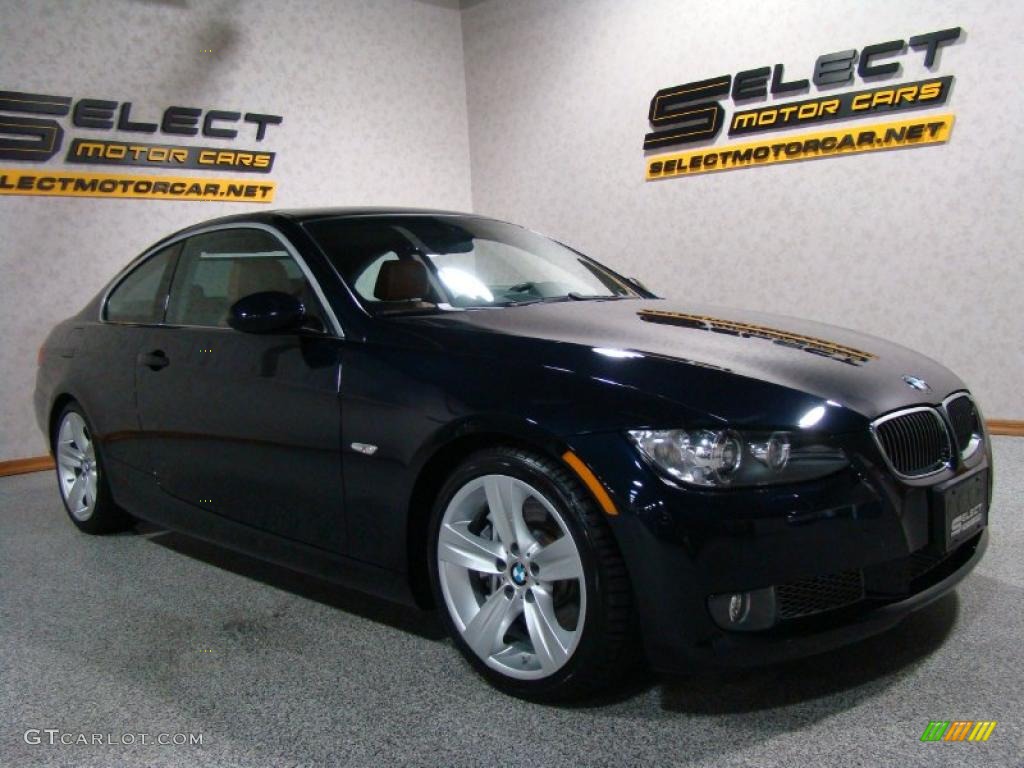 2007 3 Series 335i Coupe - Monaco Blue Metallic / Saddle Brown/Black photo #3