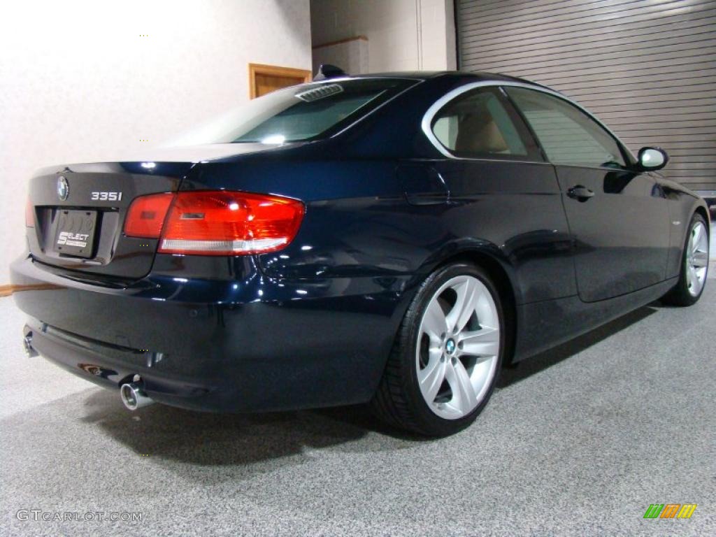 2007 3 Series 335i Coupe - Monaco Blue Metallic / Saddle Brown/Black photo #4