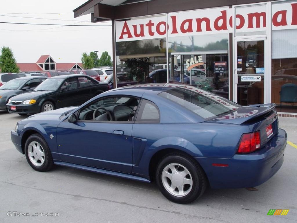 1999 Mustang V6 Coupe - Atlantic Blue Metallic / Light Graphite photo #5