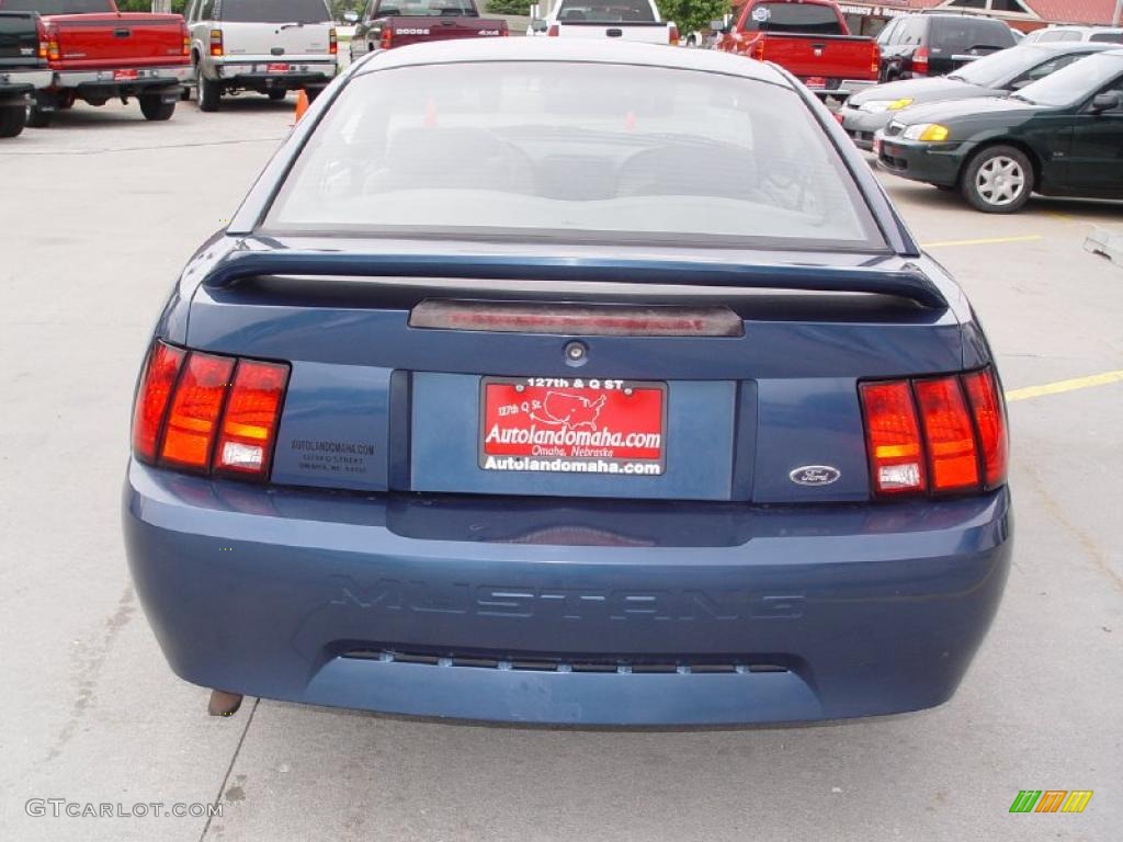 1999 Mustang V6 Coupe - Atlantic Blue Metallic / Light Graphite photo #17