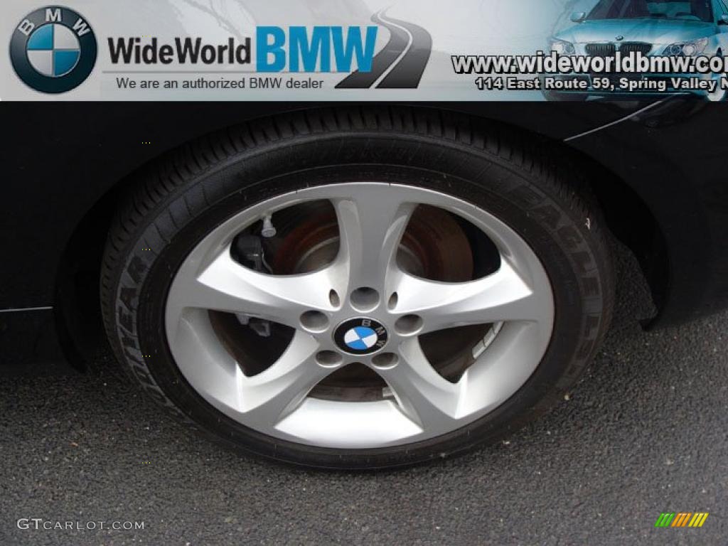 2009 1 Series 128i Coupe - Black Sapphire Metallic / Savanna Beige/Black Boston Leather photo #7