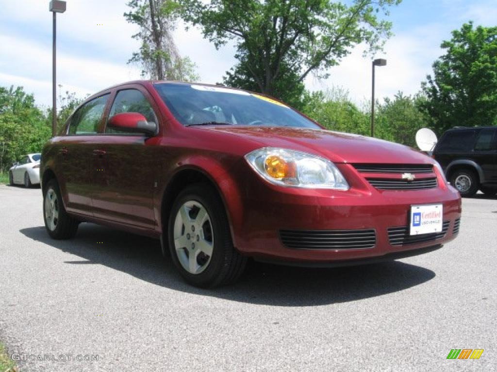 2007 Cobalt LT Sedan - Victory Red / Gray photo #3