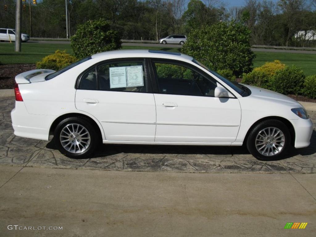 2005 Civic EX Sedan - Taffeta White / Ivory photo #3