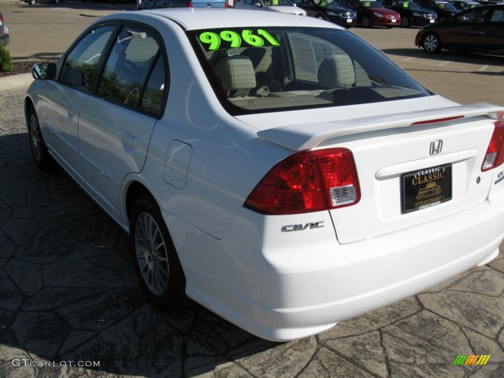 2005 Civic EX Sedan - Taffeta White / Ivory photo #7