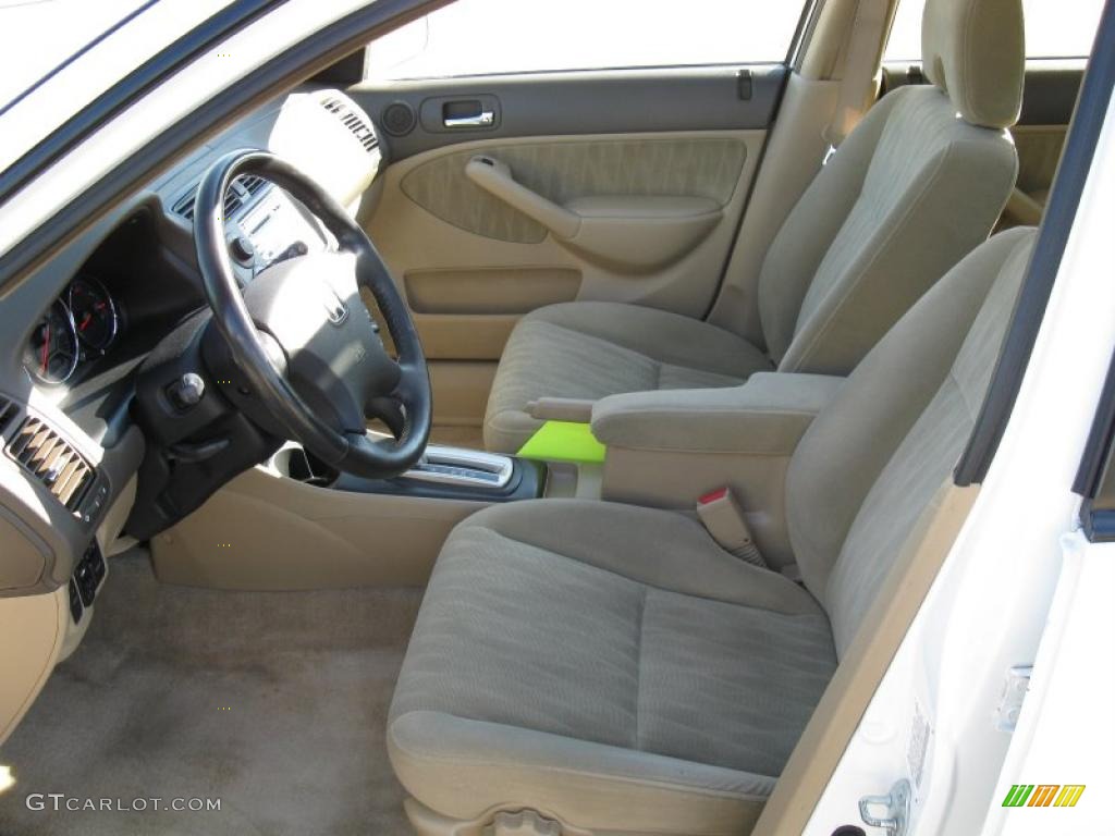 2005 Civic EX Sedan - Taffeta White / Ivory photo #13