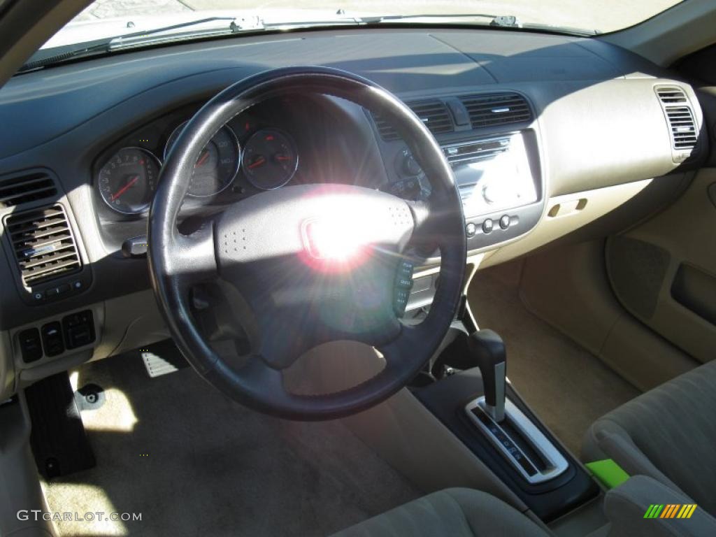 2005 Civic EX Sedan - Taffeta White / Ivory photo #14