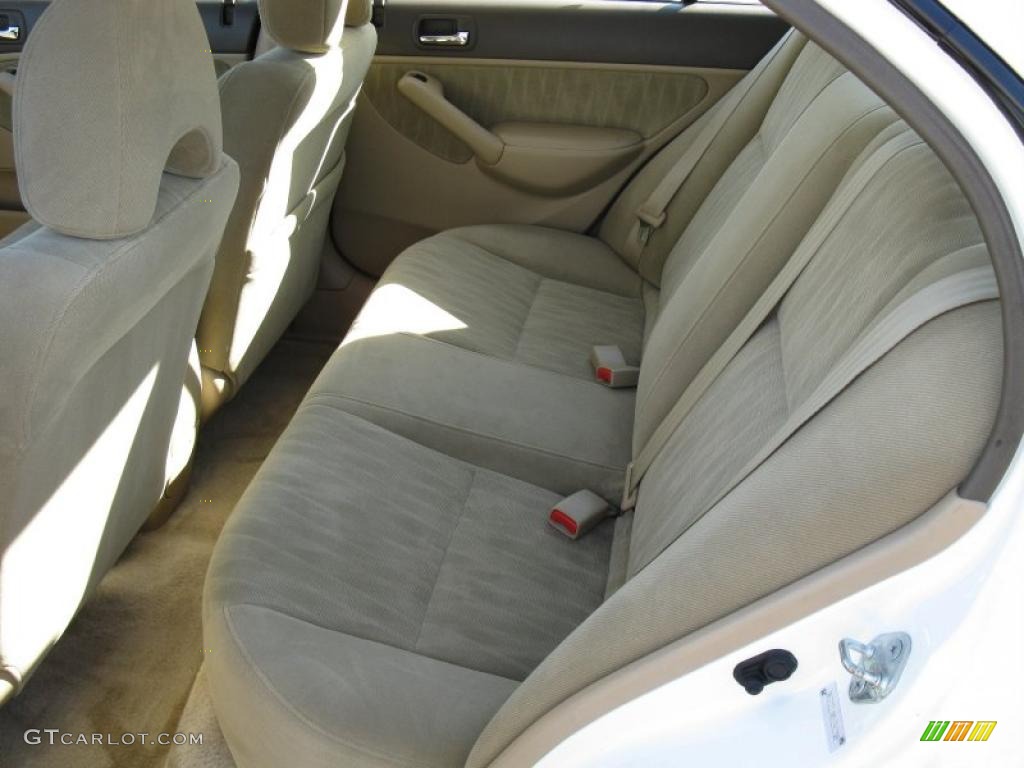 2005 Civic EX Sedan - Taffeta White / Ivory photo #21