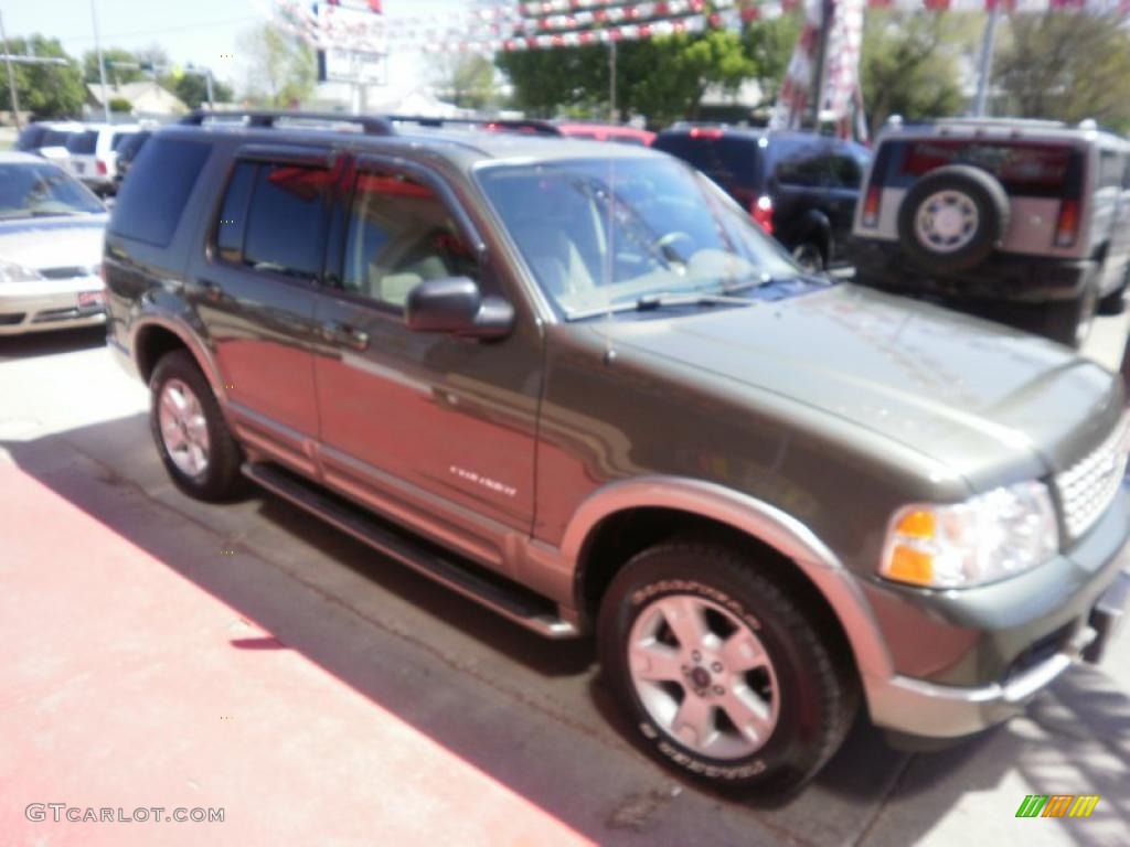 2004 Explorer Eddie Bauer 4x4 - Estate Green Metallic / Medium Parchment photo #10