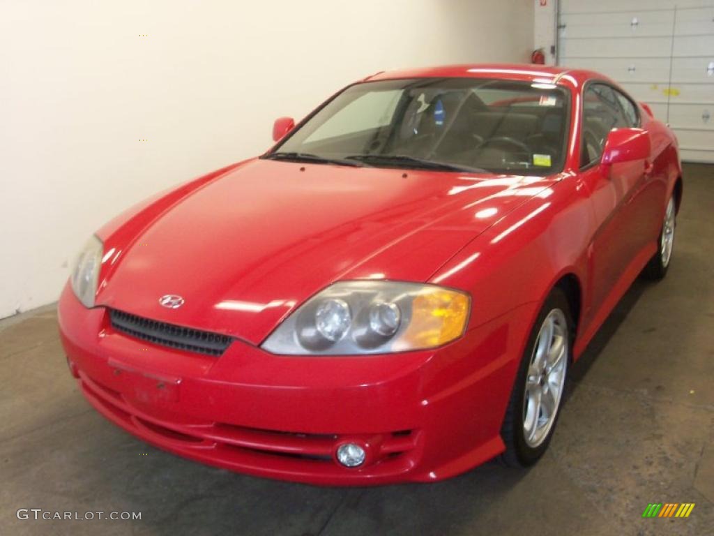 2004 Tiburon GT Special Edition - Rally Red / Black photo #1