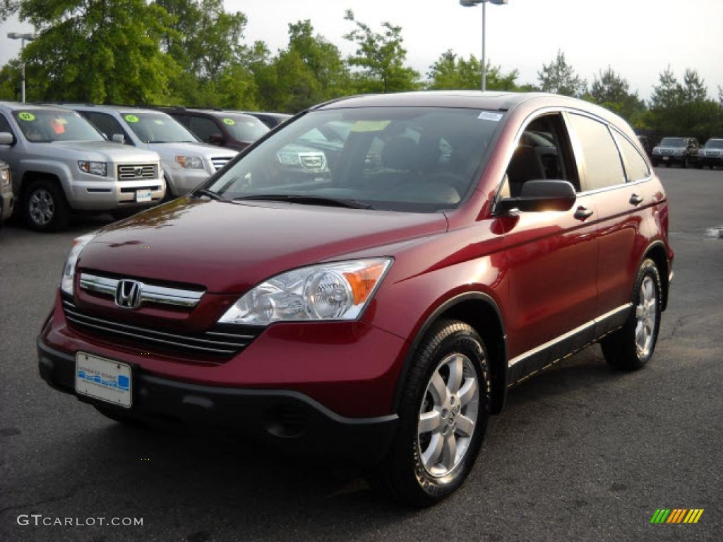 2007 CR-V EX 4WD - Tango Red Pearl / Gray photo #7