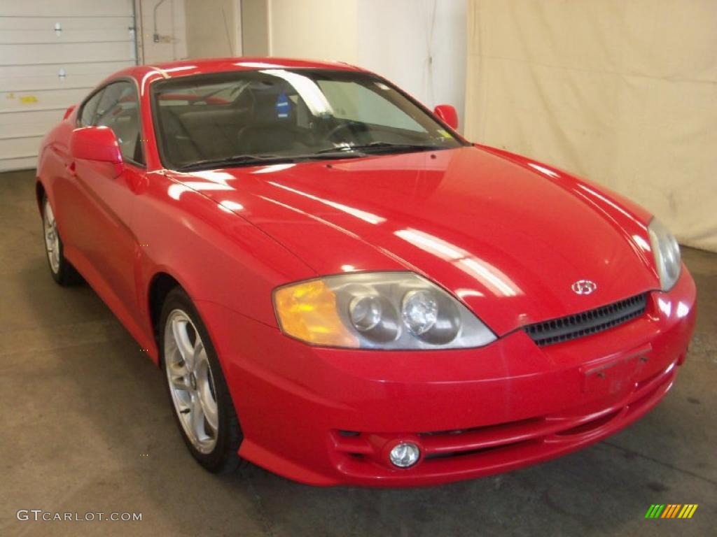 2004 Tiburon GT Special Edition - Rally Red / Black photo #12