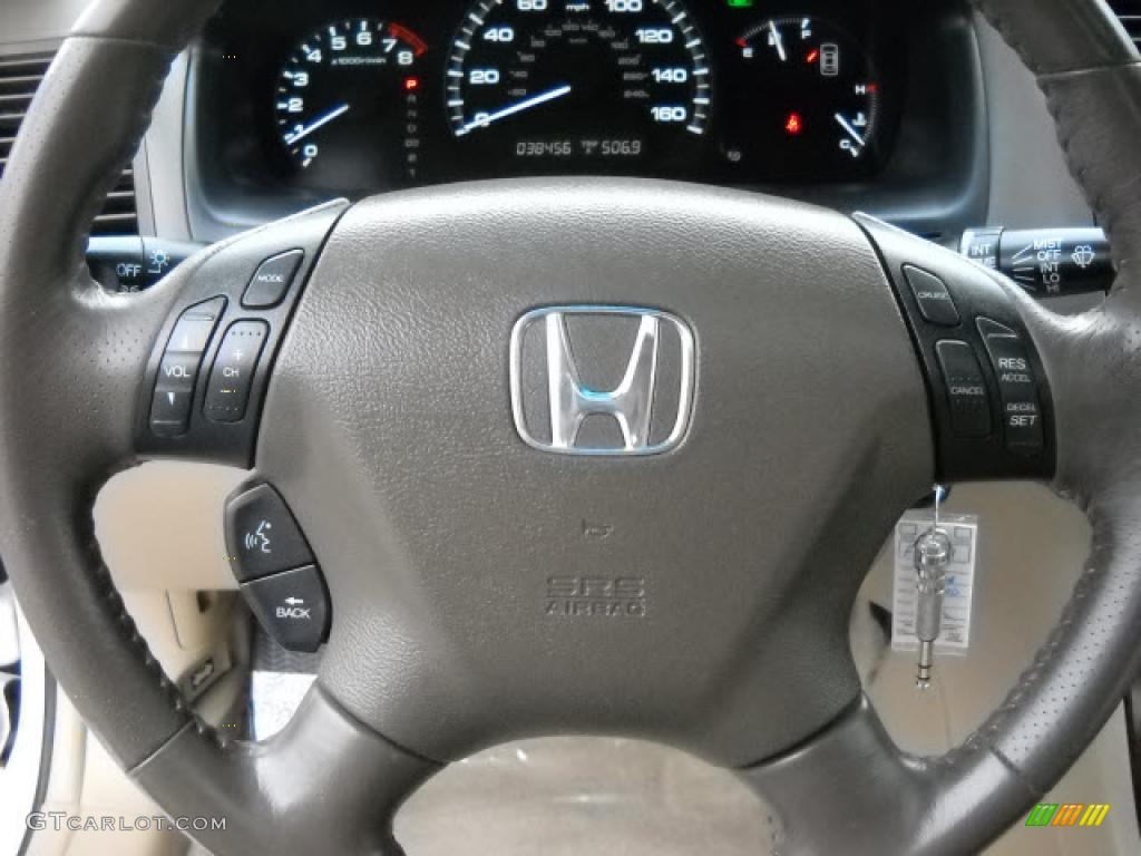 2007 Accord EX-L V6 Sedan - Taffeta White / Ivory photo #16