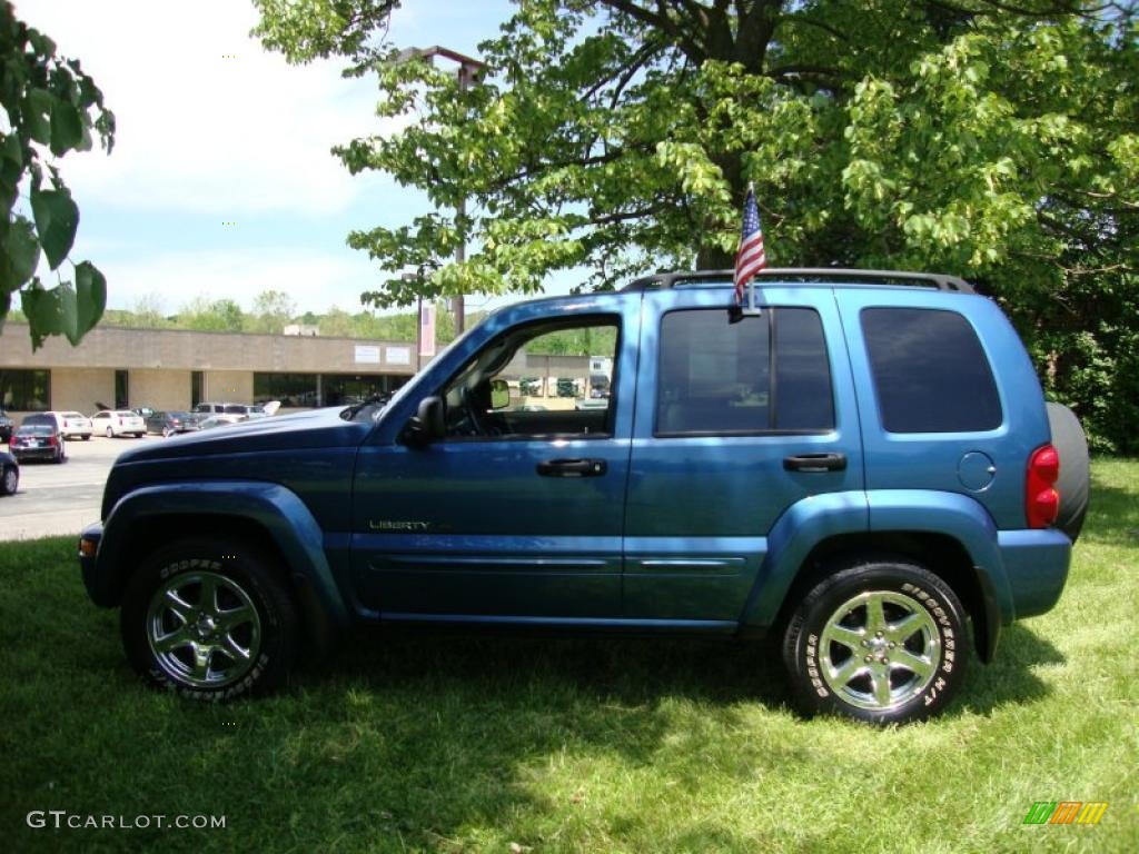 2003 Liberty Limited 4x4 - Atlantic Blue Pearl / Taupe photo #11