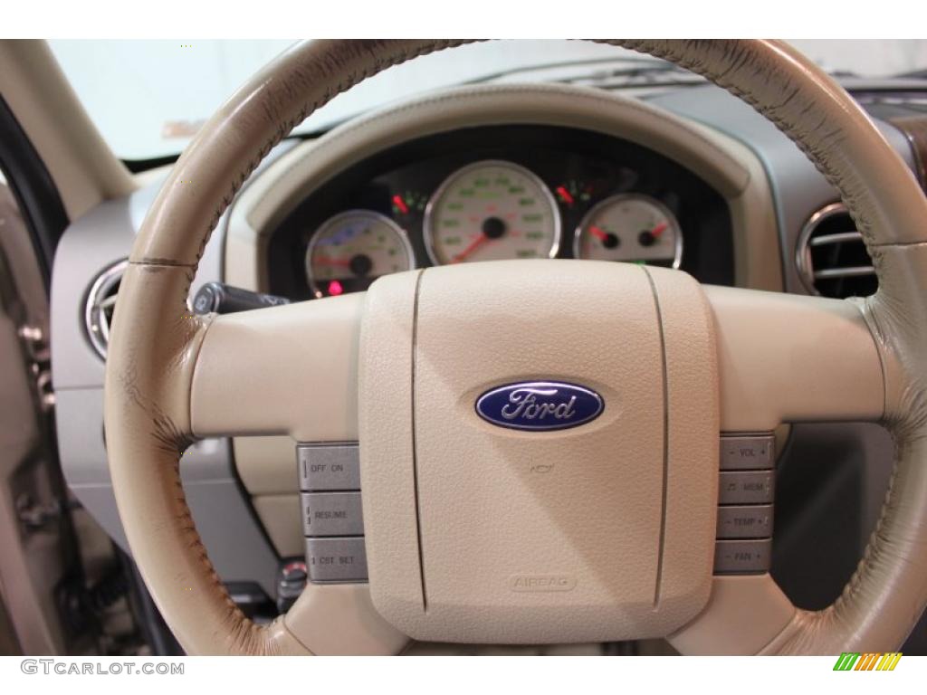 2004 F150 Lariat SuperCrew 4x4 - Arizona Beige Metallic / Tan photo #8