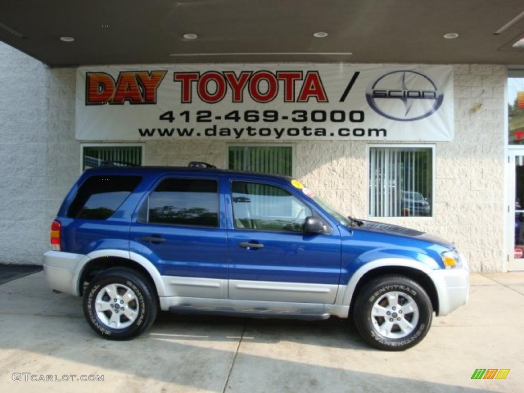 2007 Escape XLT V6 4WD - Vista Blue Metallic / Medium/Dark Flint photo #1