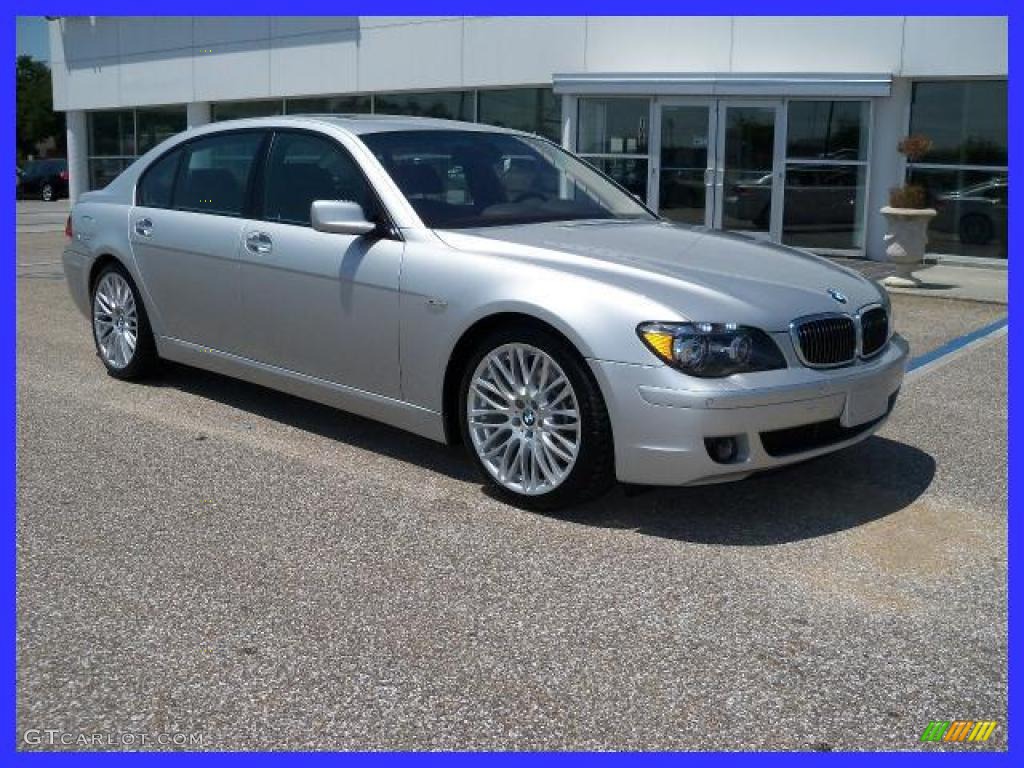 2007 7 Series 750Li Sedan - Titanium Silver Metallic / Black photo #1