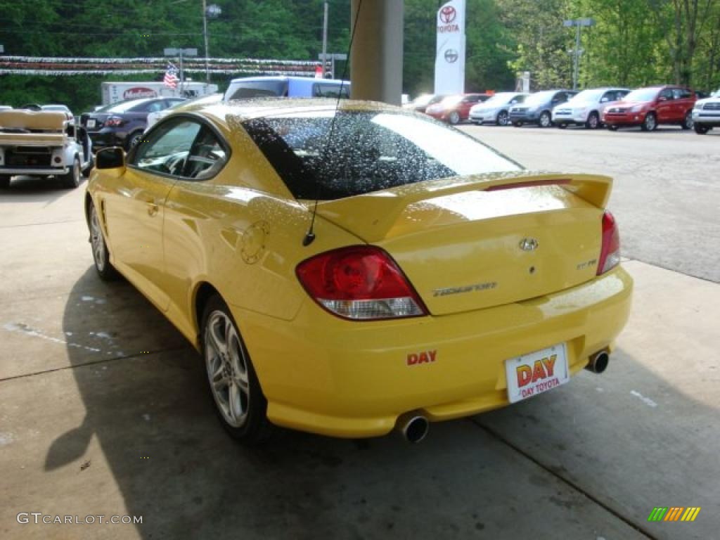 2006 Tiburon GT - Sunburst Yellow / Black photo #4