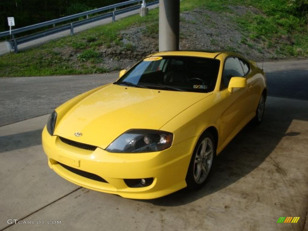 2006 Tiburon GT - Sunburst Yellow / Black photo #5