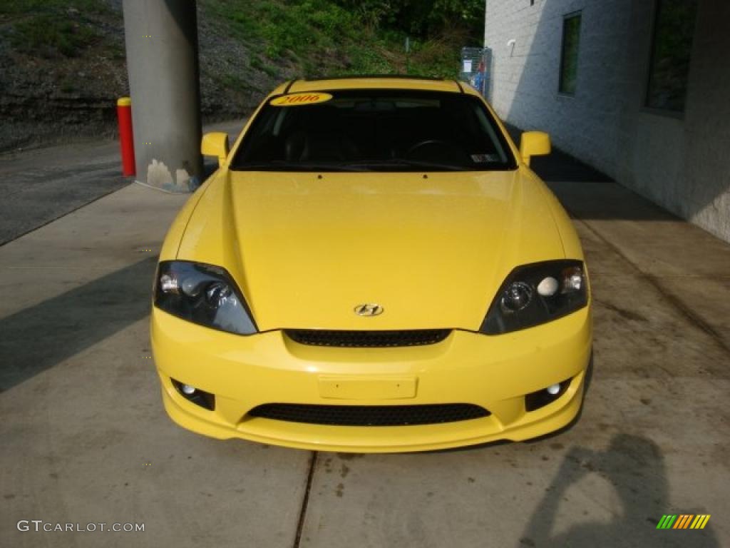 2006 Tiburon GT - Sunburst Yellow / Black photo #6