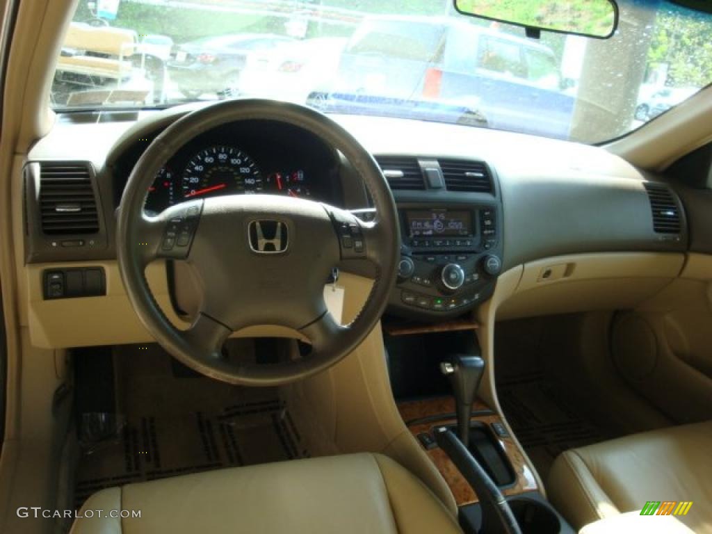 2003 Accord EX-L Sedan - Desert Mist Metallic / Ivory photo #10
