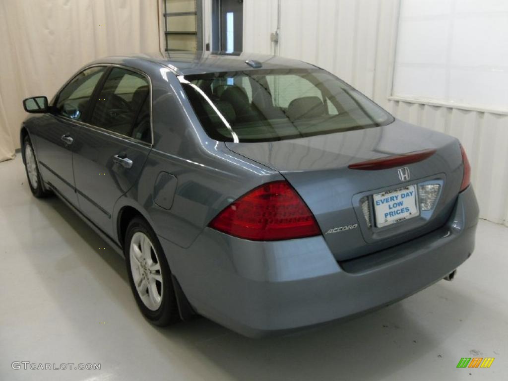 2007 Accord EX-L Sedan - Cool Blue Metallic / Gray photo #2