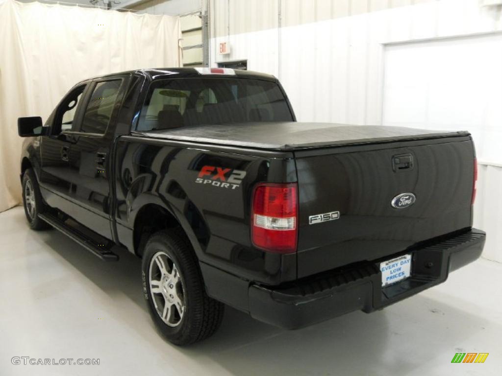 2007 F150 FX2 Sport SuperCrew - Black / Black/Red photo #2