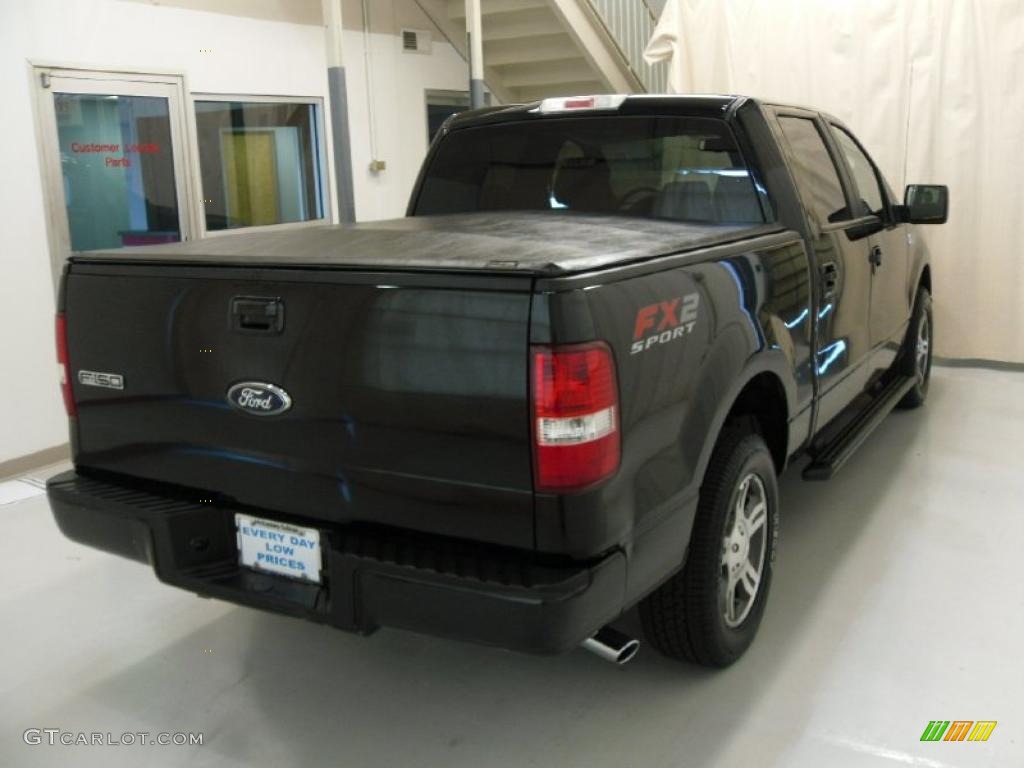 2007 F150 FX2 Sport SuperCrew - Black / Black/Red photo #4