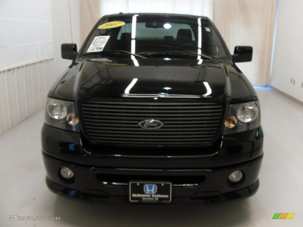 2007 F150 FX2 Sport SuperCrew - Black / Black/Red photo #7