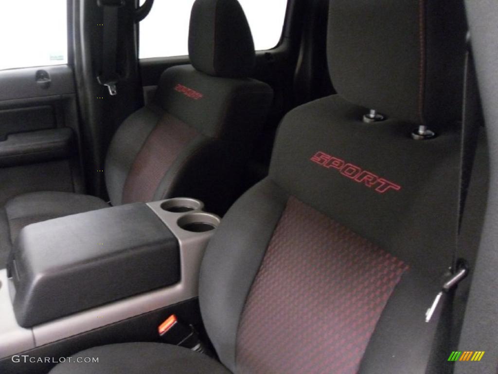 2007 F150 FX2 Sport SuperCrew - Black / Black/Red photo #10