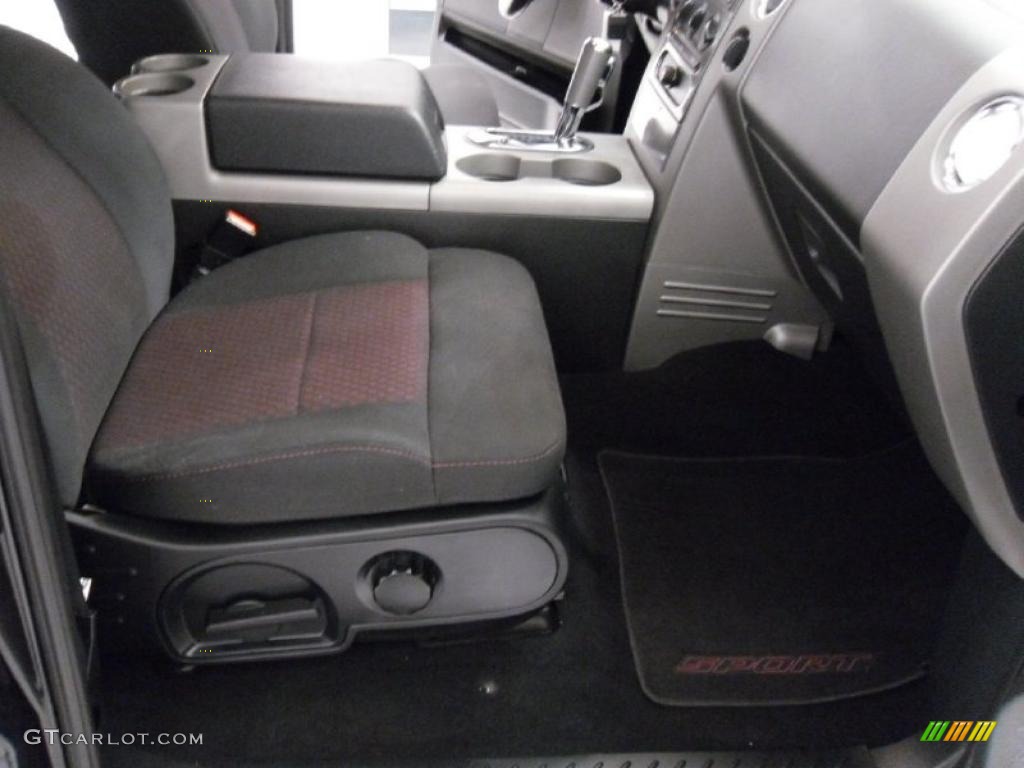 2007 F150 FX2 Sport SuperCrew - Black / Black/Red photo #18