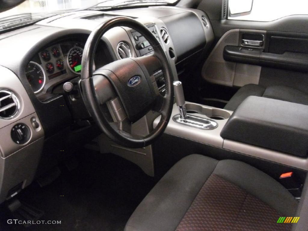 2007 F150 FX2 Sport SuperCrew - Black / Black/Red photo #22