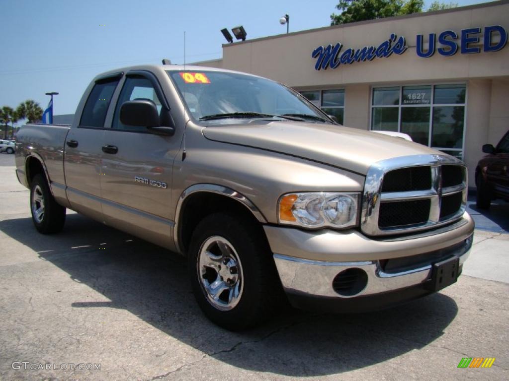 2004 Ram 1500 SLT Quad Cab - Light Almond Pearl / Taupe photo #2