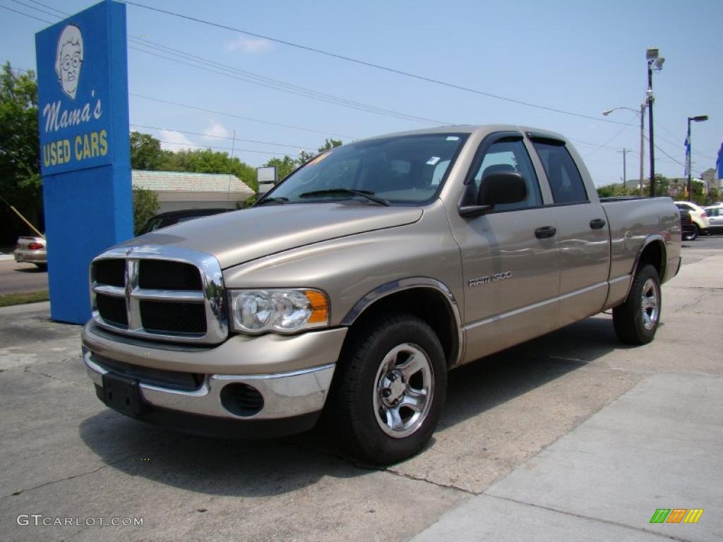 2004 Ram 1500 SLT Quad Cab - Light Almond Pearl / Taupe photo #4