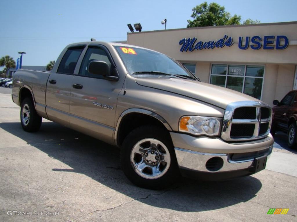 2004 Ram 1500 SLT Quad Cab - Light Almond Pearl / Taupe photo #29