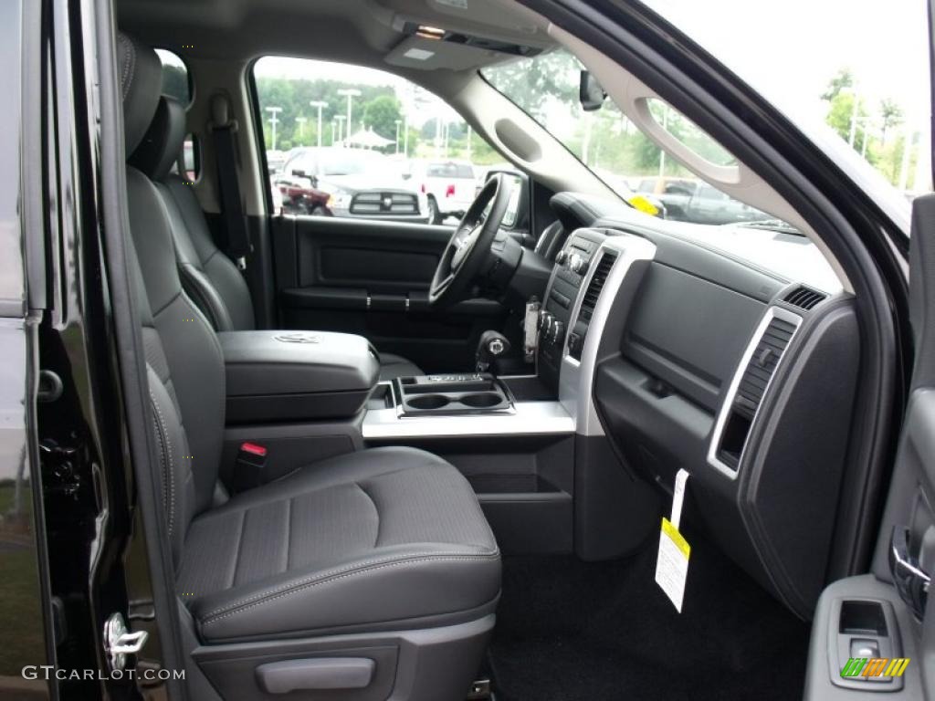 2010 Ram 1500 Sport Crew Cab - Brilliant Black Crystal Pearl / Dark Slate Gray photo #9