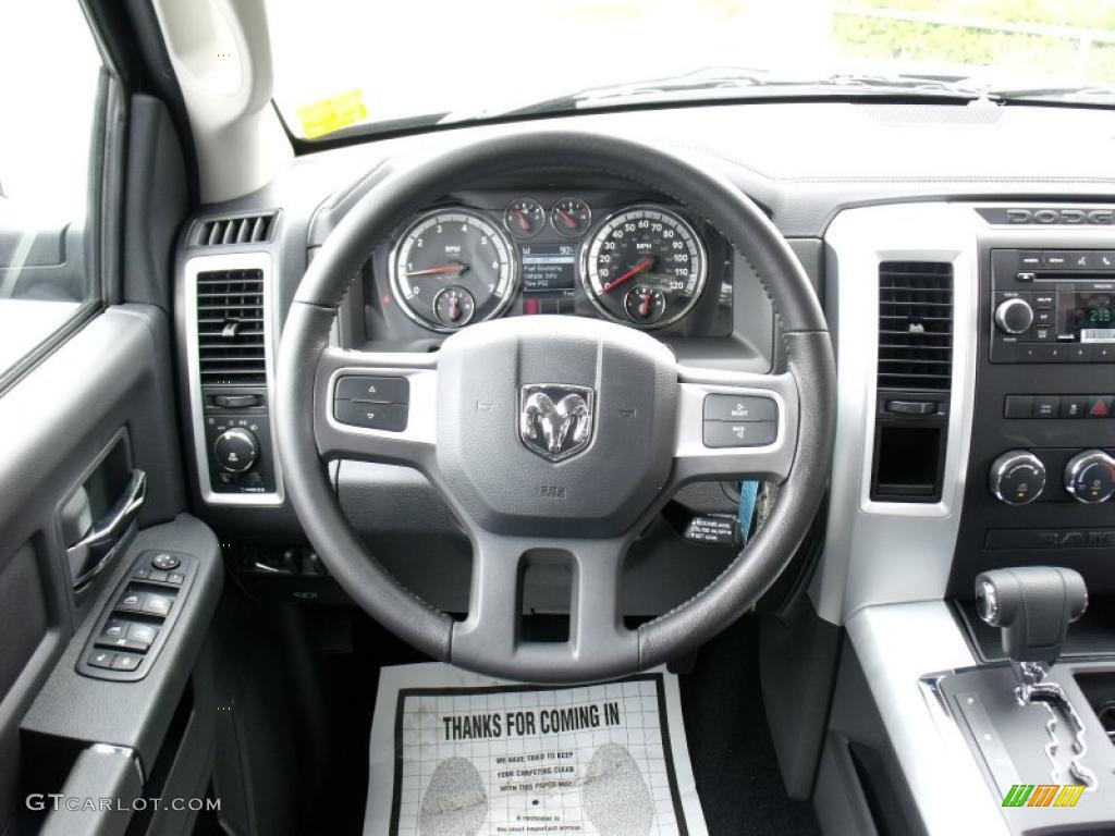 2010 Ram 1500 Sport Crew Cab - Brilliant Black Crystal Pearl / Dark Slate Gray photo #11