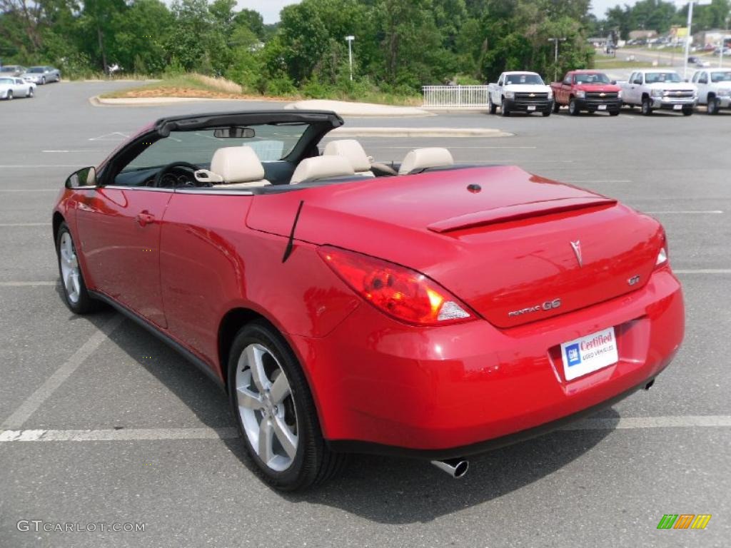 2007 G6 GT Convertible - Crimson Red / Light Taupe photo #2