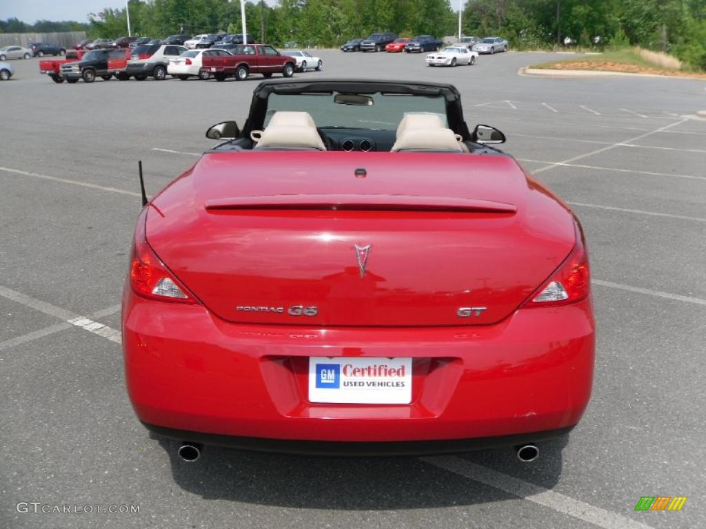2007 G6 GT Convertible - Crimson Red / Light Taupe photo #3