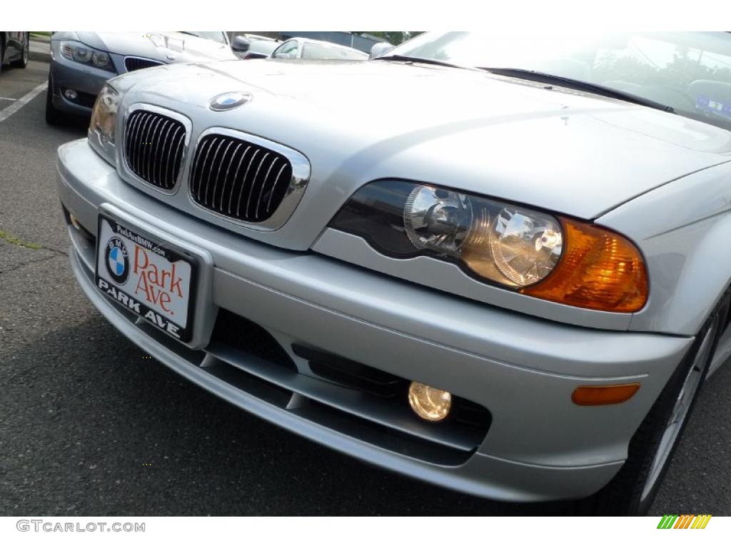 2002 3 Series 325i Convertible - Titanium Silver Metallic / Grey photo #8