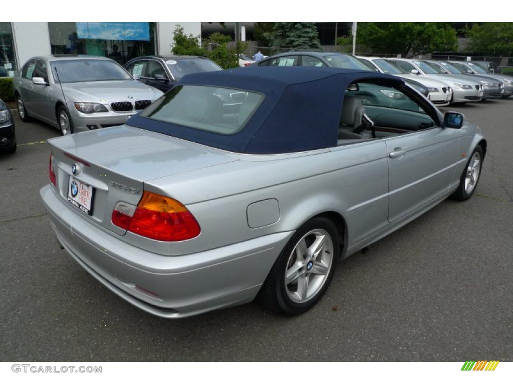 2002 3 Series 325i Convertible - Titanium Silver Metallic / Grey photo #47