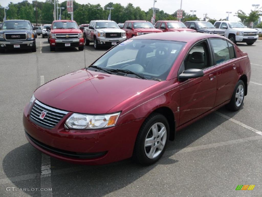 2007 ION 2 Sedan - Berry Red / Gray photo #1