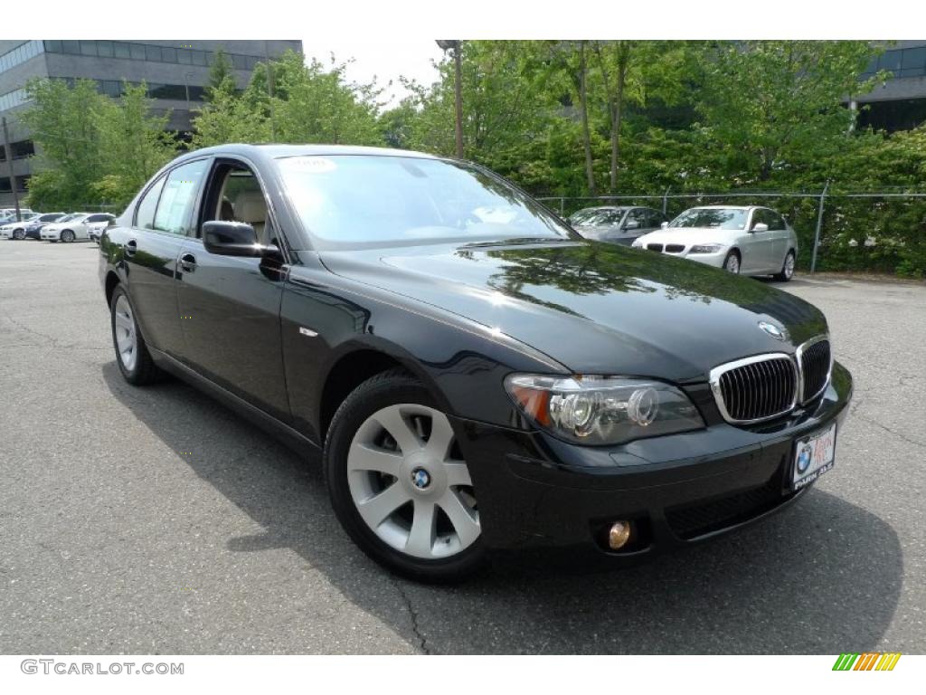 2008 7 Series 750i Sedan - Jet Black / Cream Beige photo #1