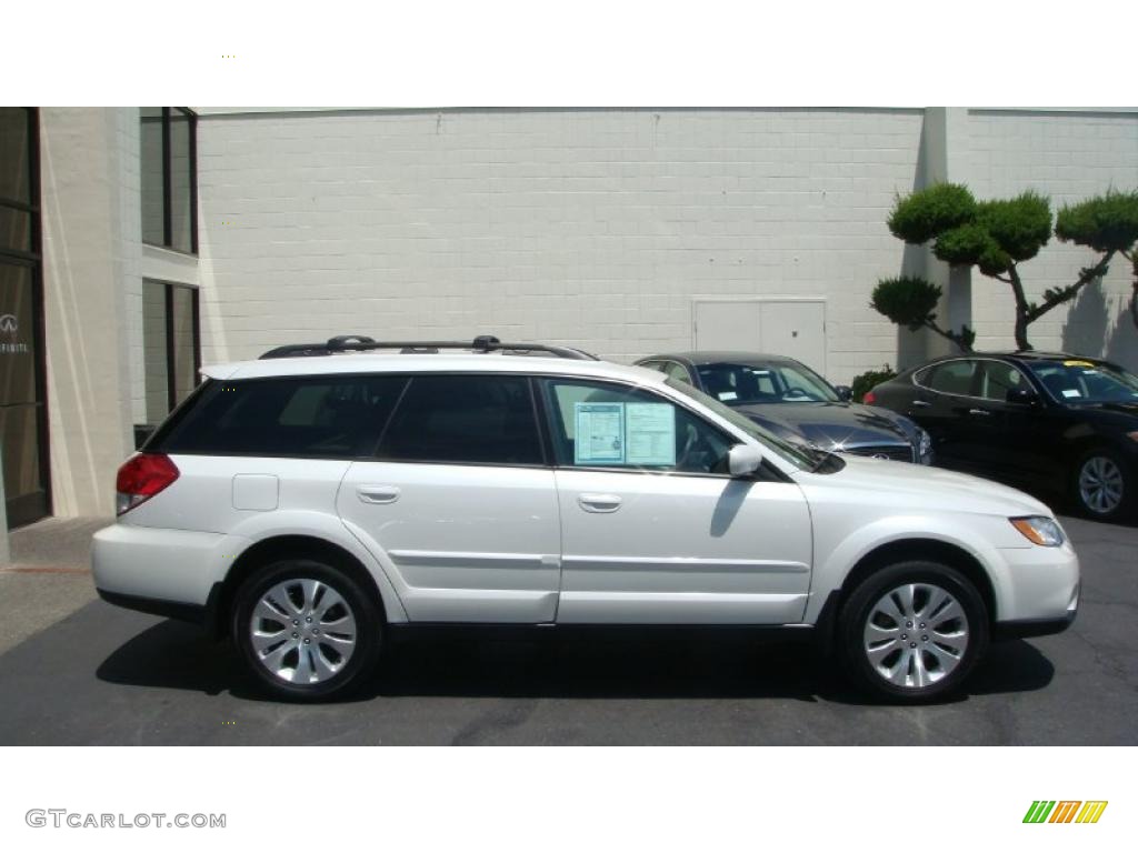 2009 Outback 2.5i Limited Wagon - Satin White Pearl / Warm Ivory photo #5